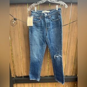 GRLFRND Highrise Cropped Jeans